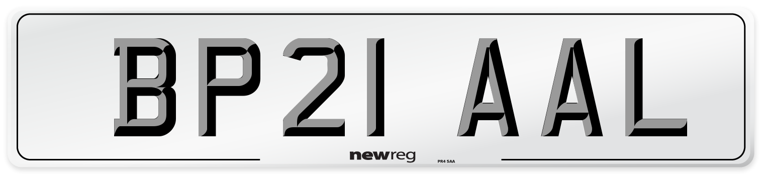 BP21 AAL Number Plate from New Reg
